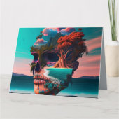 Colored Skull Head Kaart (Voorkant)