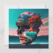 Colored Skull Head Kaart (Voorkant)