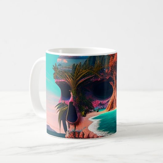 Colored Skull Head Koffiemok (Voorkant links)