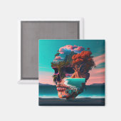 Colored Skull Head Magneet (Voorkant / Achterkant)