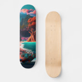 Colored skull head persoonlijk skateboard (Voorkant)