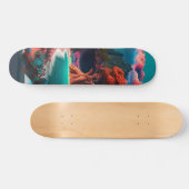Colored skull head persoonlijk skateboard (Horizontaal)