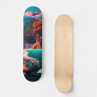 Colored skull head persoonlijk skateboard