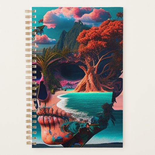 Colored skull head planner (Voorkant)