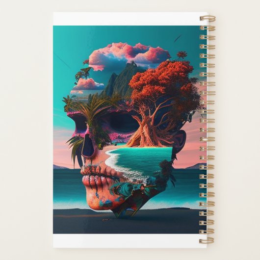 Colored skull head planner (Achterkant)