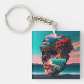 Colored skull head sleutelhanger (Voorkant)