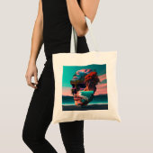 Colored skull head tote bag (Voorkant (product))