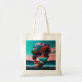 Colored skull head tote bag (Voorkant)