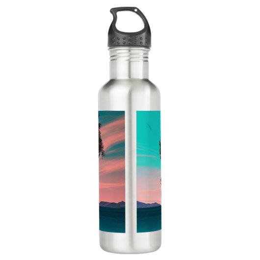 Colored Skull Head Waterfles (Achterkant)