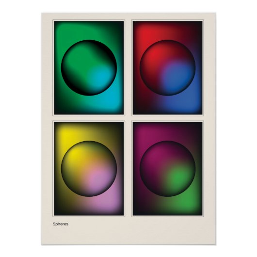 Colored Spheres Perfect Poster (Voorkant)