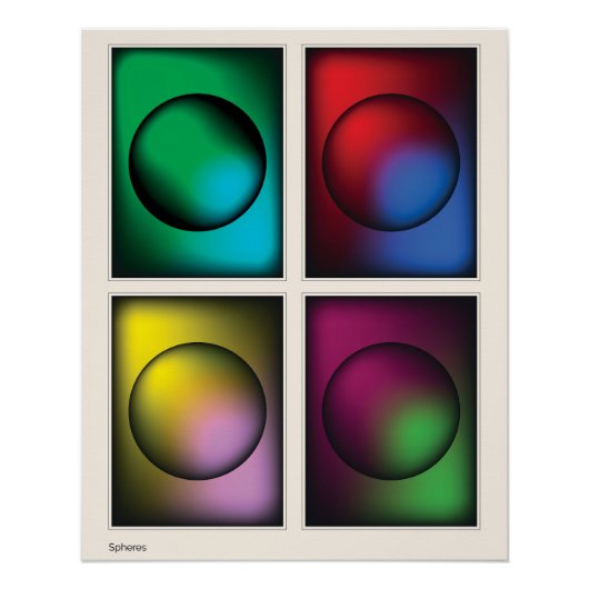 Colored Spheres Perfect Poster (Voorkant)