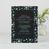 COLORED STARS Bar Bat Mitzvah Invitation Kaart (Staand voorkant)