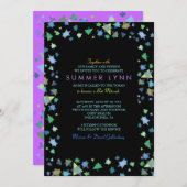 COLORED STARS Bar Bat Mitzvah Invitation Kaart (Voorkant / Achterkant)