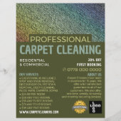 Colored tapijt, tapijtreiniger, reinigingsservice flyer (Voorkant)