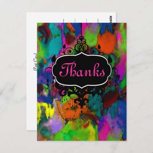 Colored Thoughts ~ Briefkaart / Uitnodigingen (Voorkant / Achterkant)