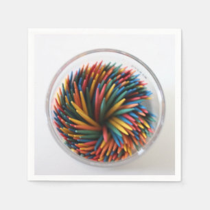 Colored Toothpicks Paper Napkins Servet
