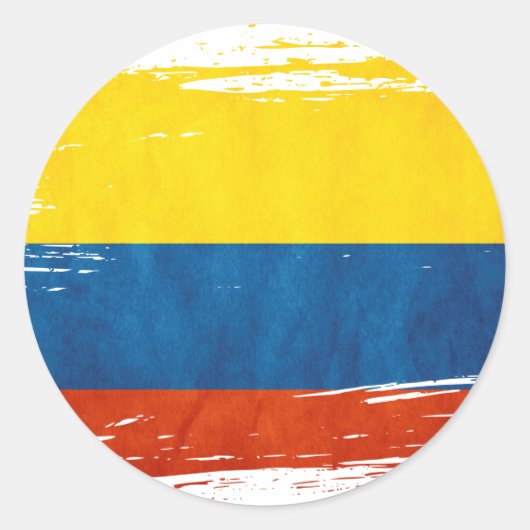 Colores de Colombia Ronde Sticker (Voorkant)