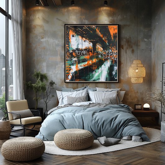 Colores Urbanos: Grafiti Nocturno Perfect Poster