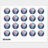 Colorfall Grove – Herfst boslandschap Ronde Sticker (Vel)
