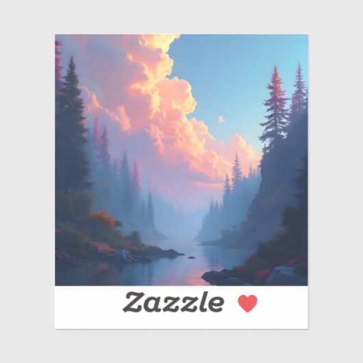 Colorfall Grove - Vierkante Vinyl Sticker (Vel)