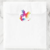 ColorFly-1 Ronde Sticker (Tas)