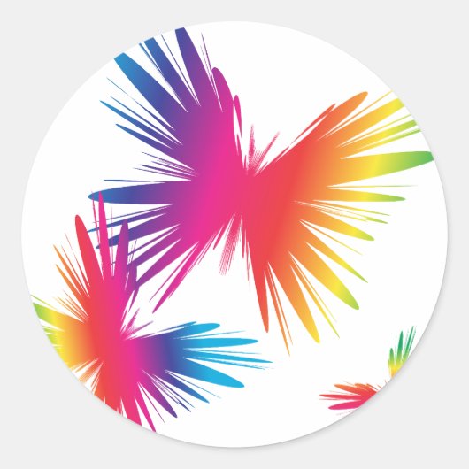 ColorFly-1 Ronde Sticker (Voorkant)