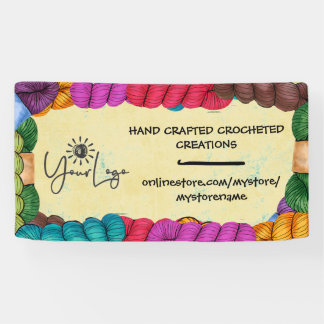 Colorfu yarn crochet hook craft show booth display spandoek