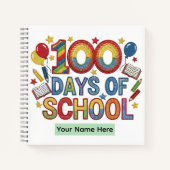 Colorful 100 Days of School Notitieboek (Voorkant)