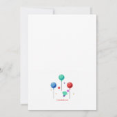 Colorful 18th Birthday Party Kaart (Achterkant)