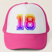 Colorful 18th Birthday Party Trucker Pet (Voorkant)