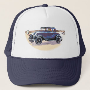 Colorful 1920s  Automobile Sports Team Club Trucker Pet
