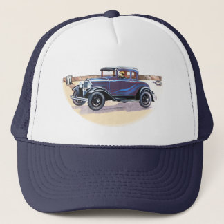 Colorful 1920s Automobile Sports Team Club Trucker Pet