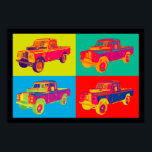 Colorful 1971 Land Rover Pickup Truck Pop Art Poster<br><div class="desc">Colorful 1971 Land Rover Pickup Truck modern pop art afbeelding.</div>