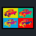 Colorful 1971 Land Rover Pickup Truck Pop Art Poster<br><div class="desc">Colorful 1971 Land Rover Pickup Truck modern pop art afbeelding.</div>
