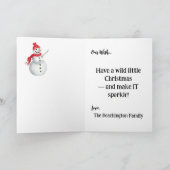 * Colorful 1 Whimsical Christmas Girl Gift AP97 Bedankkaart (Binnen)