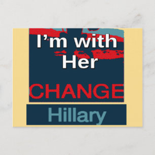 Colorful 2016 Ik ben met haar stem voor Hillary US Briefkaart