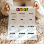 Colorful 2023 calendar poster