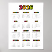 Colorful 2023 calendar poster (Voorkant)