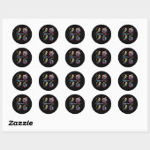 Colorful 2026-Happy New Years- Ronde Sticker (Vel)