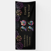 Colorful 2026 New Years Eve Party- Spandoek (Verticaal)