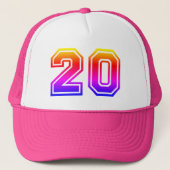 Colorful 20th Birthday Party Trucker Pet (Voorkant)