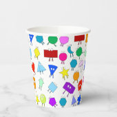 Colorful 2D & 3D Geometric Shaptern Papieren Bekers (Links)