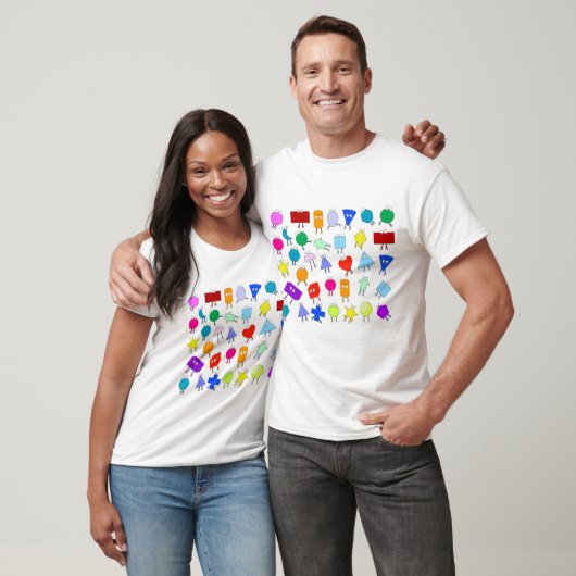 Colorful 2D & 3D Geometric Shaptern T-shirt (Unisex)