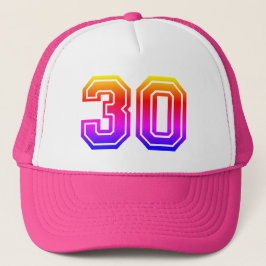 Colorful 30th Birthday Party Trucker Pet