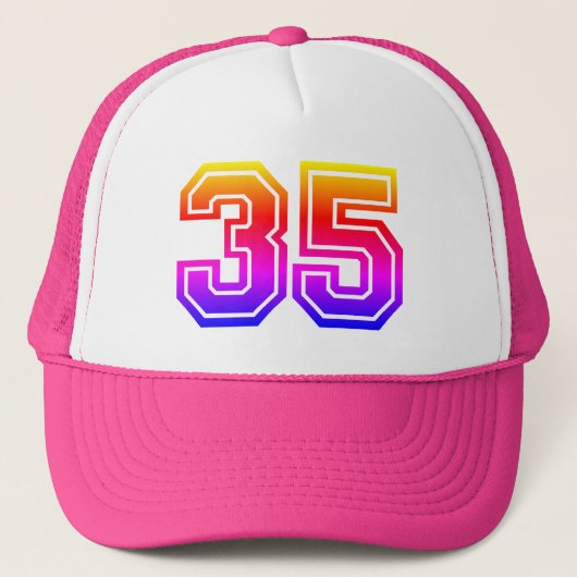 Colorful 35th Birthday Party Trucker Pet (Voorkant)