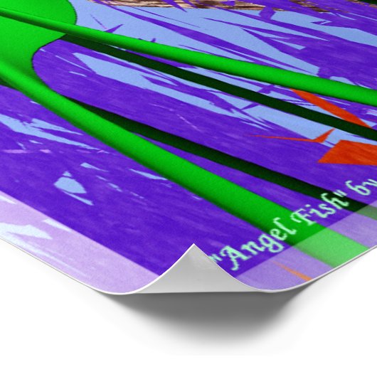 Colorful 3d Angelfish Poster (Hoek)