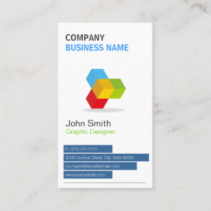 Colorful 3D Cube Logo - Creatief en uniek Visitekaartje