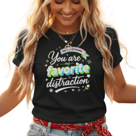 Colorful 3D Favorite Distraction Pop Art T-shirt