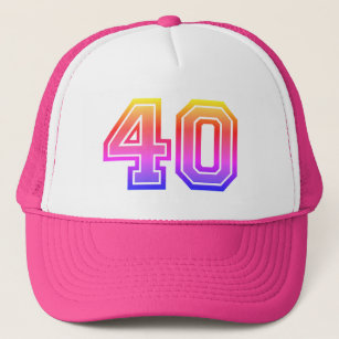 Colorful 40th Birthday Party Trucker Pet