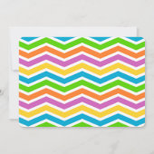 Colorful 50 & Fabulous Invitation Kaart (Achterkant)